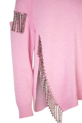 Oversized Crystal-embellished Cutout Wool Sweater | (est. retail $1,275)