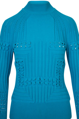 Textured Blue Sweater Sweaters & Knits Mary Katrantzou   