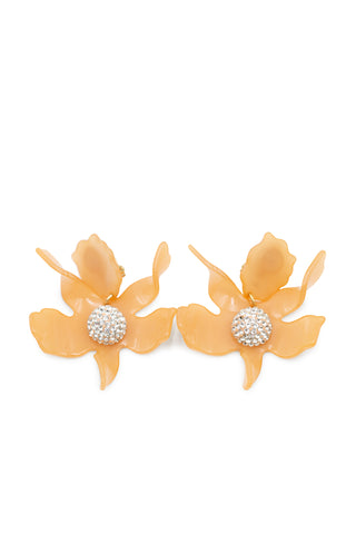 Shell Pink Crystal Lily Earrings | (est. retail $198)