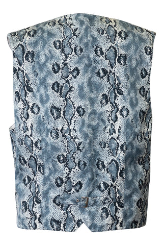 Versus by Gianni Versace Blue Snake Print Vest | SS '99 Men's Collection