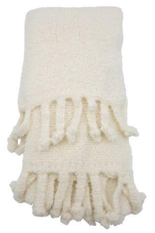 Wool Cream Scarf | new with tags
