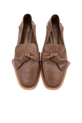 Clarita Brown Leather Loafers | (est. retail $425)