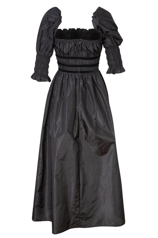 Black Three Quarter Sleeve Maxi Dress with Balloon Sleeves | new with tags