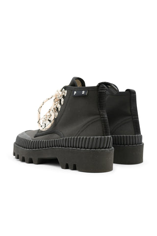 Lug Sole Ankle Boots in Black