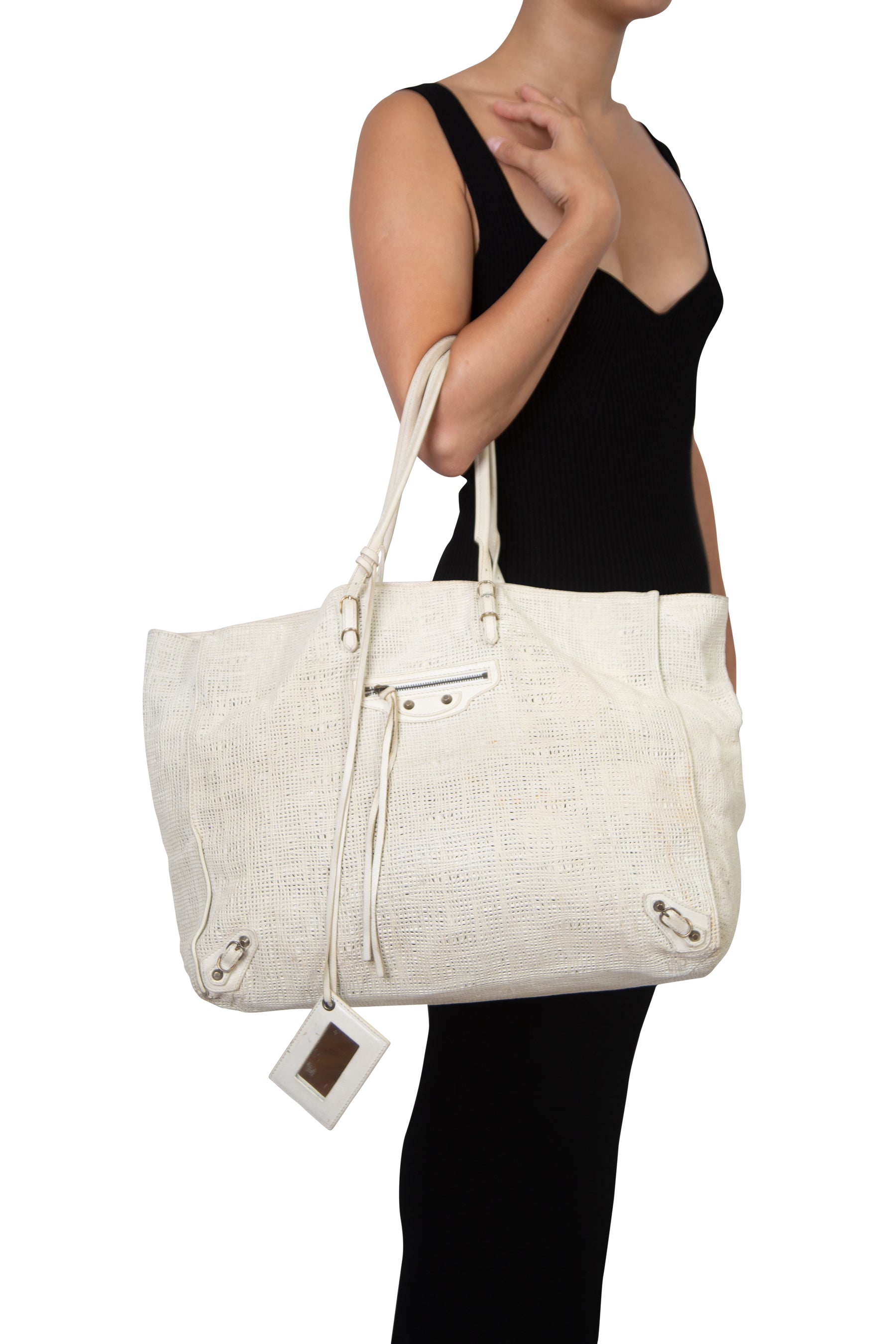 Balenciaga White Leather Mini Papier A4 Tote Bag Balenciaga | The Luxury  Closet