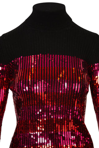 Sequin Striped Turtleneck Merino Sweater | Fall '22 (est. retail $1,990) Sweaters & Knits Carolina Herrera   