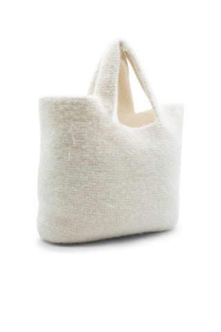 Oval Cotton Alpaca Wool Blend Tote | (est. retail $450) Tote Bags Lauren Manoogian   