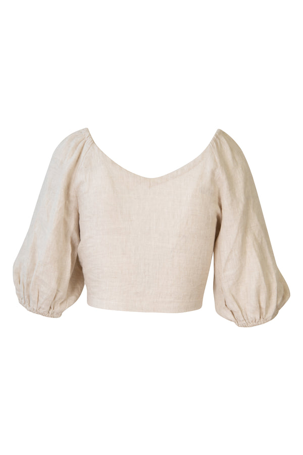 V-Neck Short Sleeve Crop Top