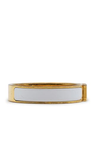 Clic Clac H  Narrow Enamel Cuff Bracelet | (est. retail $740) Bracelets Hermes   