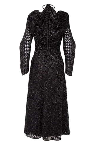 Hooded Lurex Knit Gown
