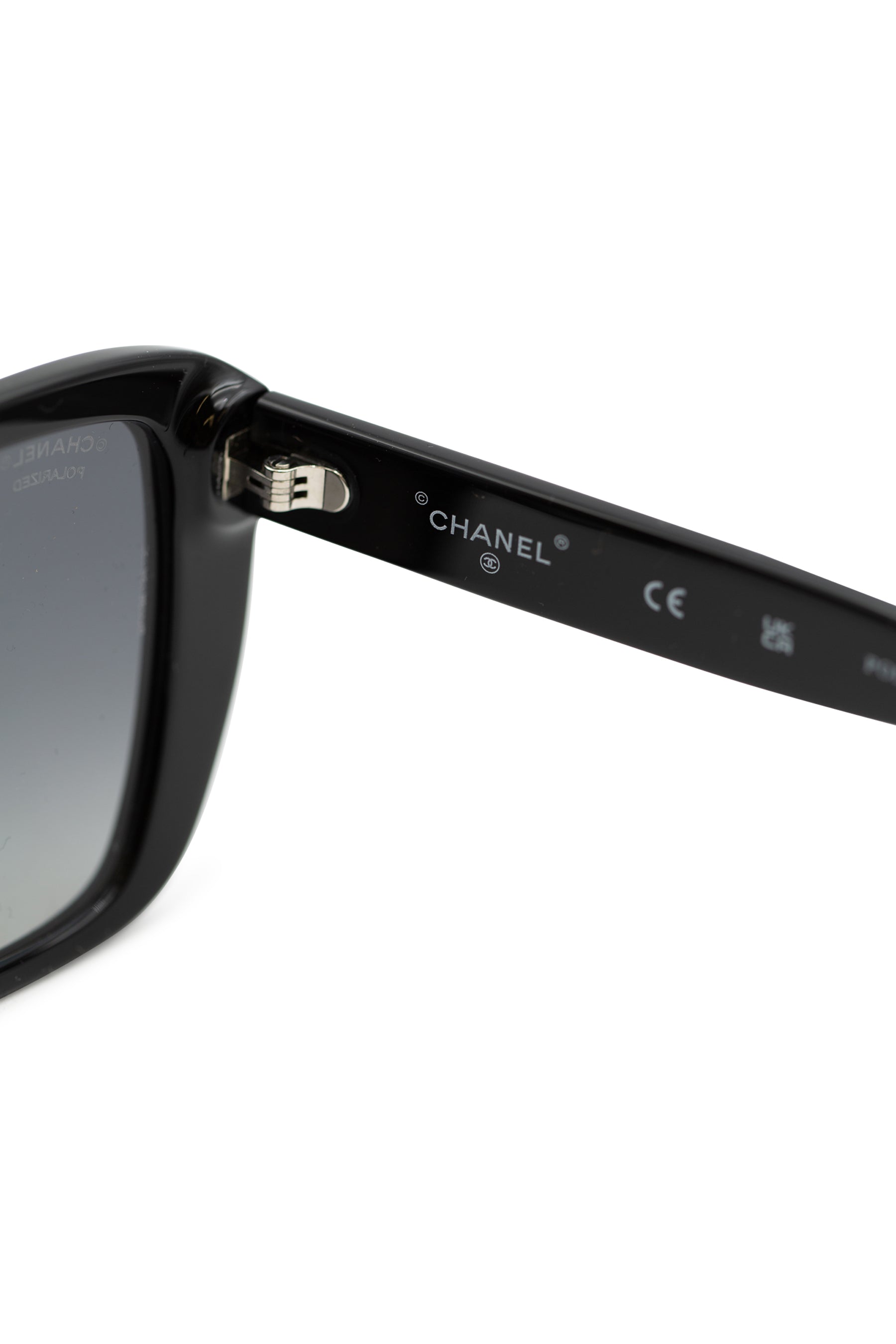Chanel Black Sunglasses with Rainbow Chanel Letters