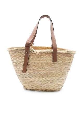 Paula's Ibiza Leather Trimmed Raffia Basket Bag | (est. retail $650) Tote Bags Loewe   