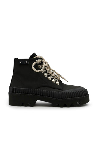 Lug Sole Ankle Boots in Black