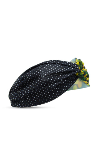 'Gigi' Lemon & Polka-dot Scarf Headband Hair Accessories Eugenia Kim   