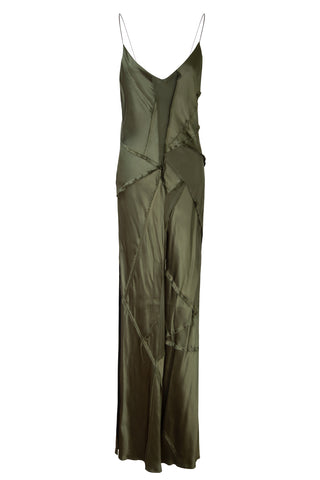 Elongated Recycled Dress with Slit in Military | new with tags (est. retail $795)
