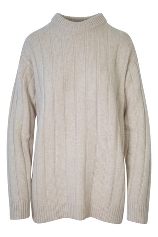 Lilla Ribbed Cashmere Sweater in Beige | (est. retail $1,350) Sweaters & Knits The Row   