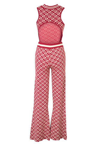 Rini Cutout Jacquard-knit Bodysuit In Red | est. retail $360) Bodysuits Dodo Bar Or   