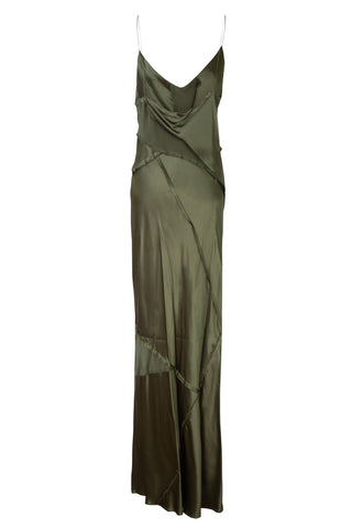 Elongated Recycled Dress with Slit in Military | new with tags (est. retail $795)