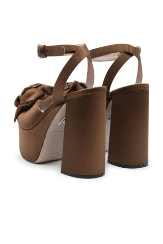 Rose 125mm Satin Platform Sandals | (est. retail $880) Heels Miu Miu   