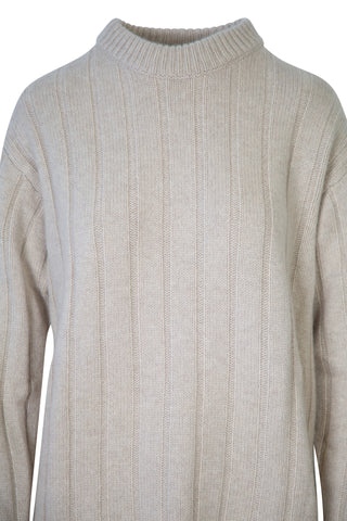 Lilla Ribbed Cashmere Sweater in Beige | (est. retail $1,350) Sweaters & Knits The Row   