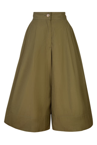 x JW Anderson Cotton Bermuda Pleated Front Shorts