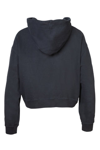 Black Cropped Hooded Sweater