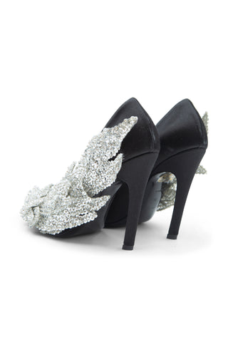 Talon Slash Satin Pumps | (est. retail $2,500) Heels Balenciaga   
