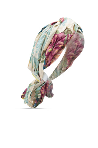 Floral Print Front Knot Headband Hair Accessories Zimmermann   