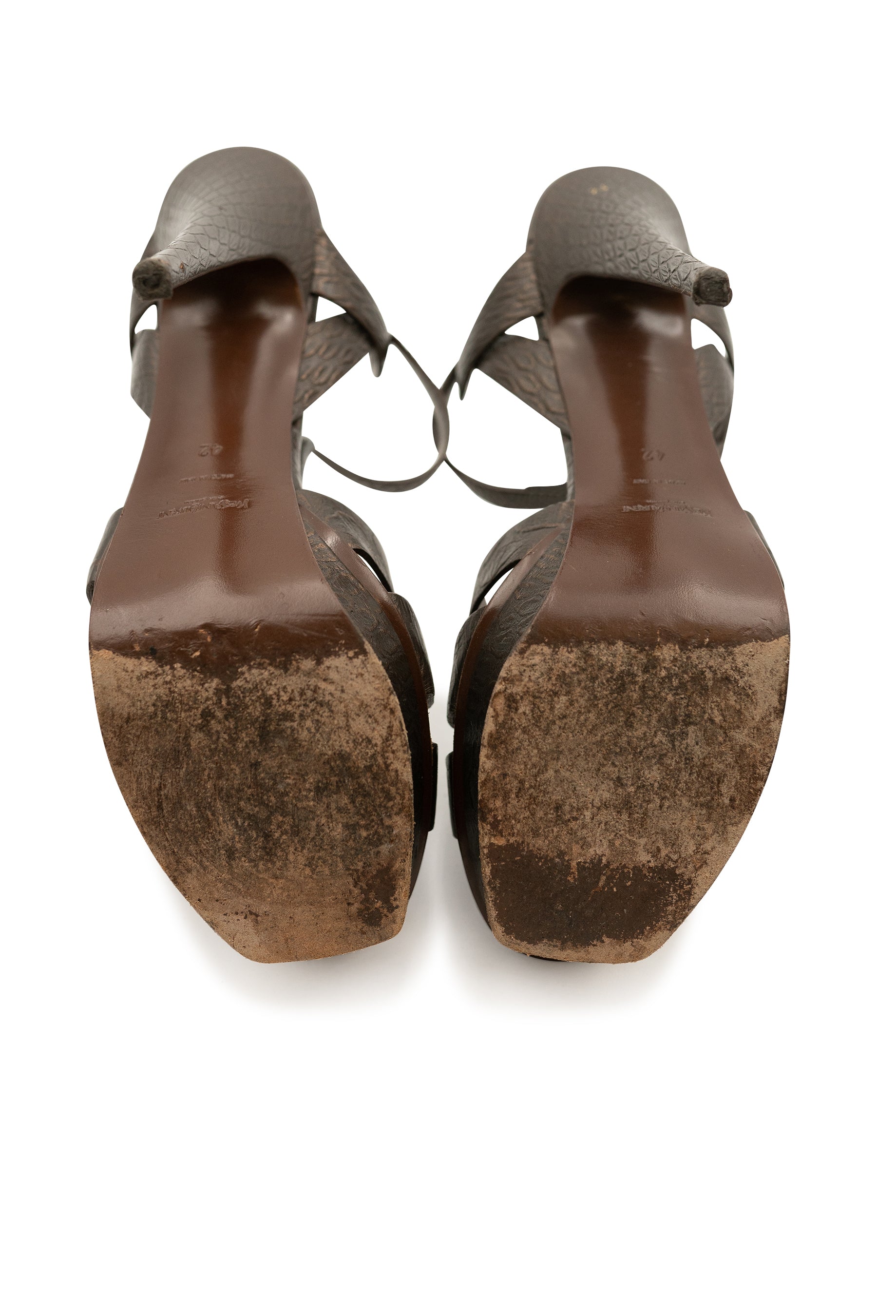 Saint Laurent Tribute 106 Sandal in Brown Dora Maar