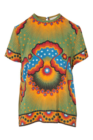 'Volcano' Silk-crepe Top | PF '16 | (est. retail $1,290) Shirts & Tops Valentino   