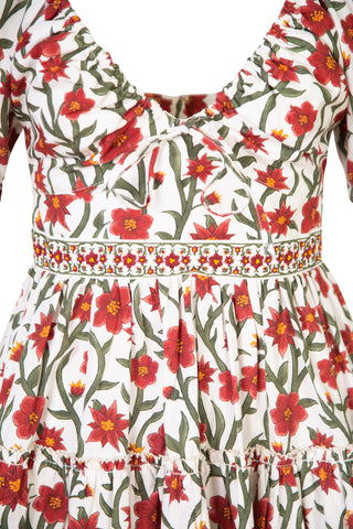 Manzanilla Floral Cotton Poplin Mini Dress | PF '21 | (est. retail $620) Dresses Agua by Agua Bendita   