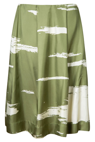 Vintage Silk Twill Skirt in Green | Resort 2008