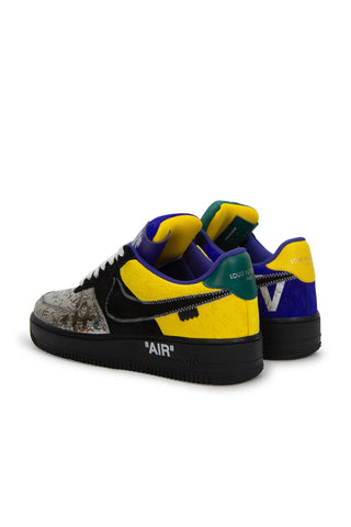 Nike x Virgil Abloh x Louis Vuitton Air Force 1 Low Sneakers in Purple Dusk/Metallic Silver