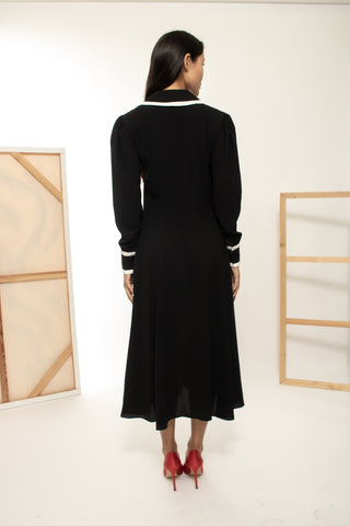 Lucius' Monochrome Crepe Midi Dress | new with tags (est. retail $1,355) Dresses Emilia Wickstead   