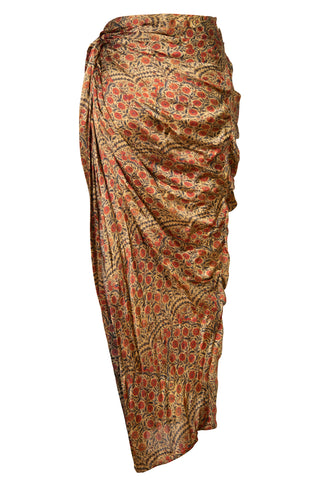 Louie Draped Floral Midi Wrap Skirt | (est. retail $1,180) Skirts Khaite   
