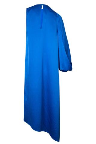 Celestia One Sleeve Bias Dress in Elbe Blue | FW '18 Runway (est. retail $1,472)