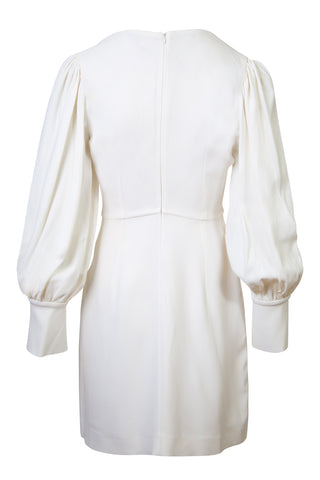 White V-Neck Mini Dress