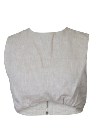Cropped Linen Top