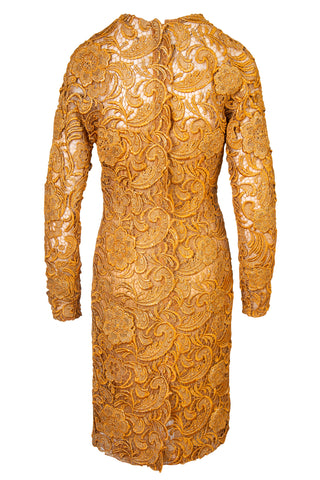 Long Sleeve Lace Dress in Mustard  | FW '08 Runway