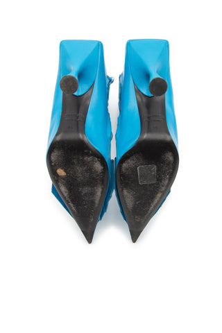 BB Logo Leather Fringe Knife Ankle Boots