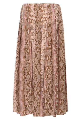 Python-Print Silk Midi Skirt | (est. retail $1,055) Skirts Emilia Wickstead   