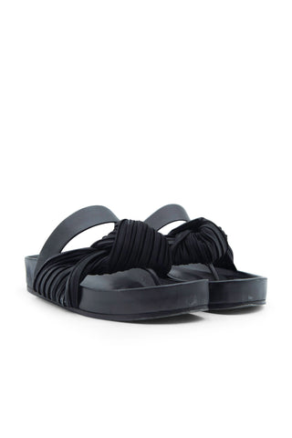 Knotted Satin &  Leather Sandals  | (est. retail $690) Sandals Jil Sander   