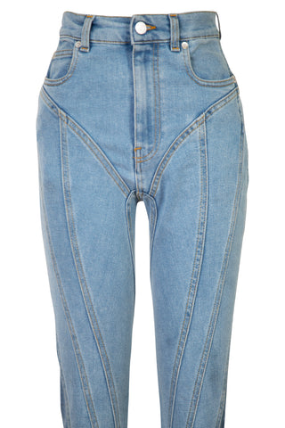 Skinny Spiral Jean in Light Medium Blue | (est. retail $790)