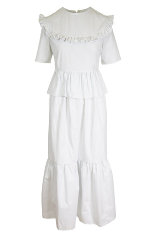 Victoria Tiered Cotton Twill Maxi Dress | new with tags