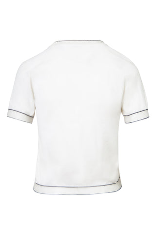 White Knit T-Shirt