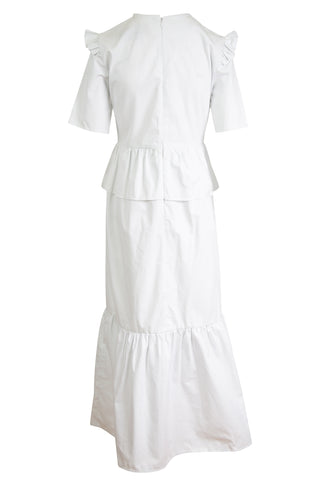 Victoria Tiered Cotton Twill Maxi Dress | new with tags