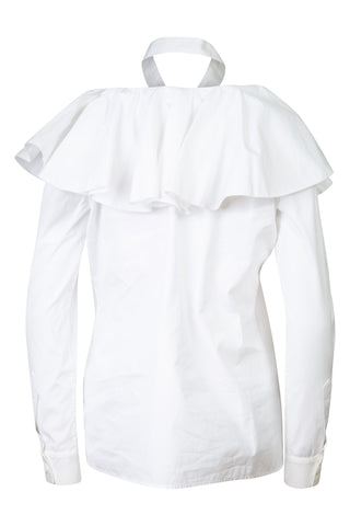 Femme Vintage Ruffle Top in White Shirts & Tops Jean Paul Gaultier   