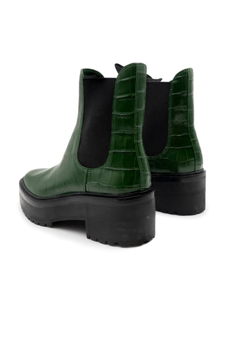 Reggie Croc-Effect Leather Chelsea Boots | (est. retail $450)
