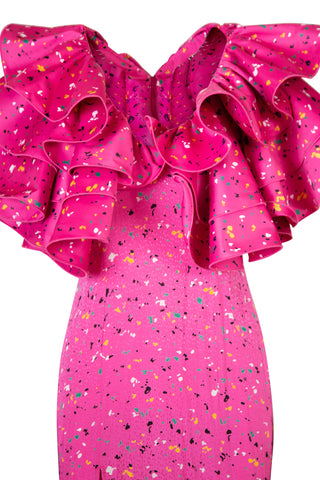 Carmen Dress in Paint Splash Pink | new with tags (est . retail $350)