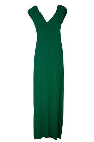 V-Neck Maxi Dress in Green Dresses Rosetta Getty   